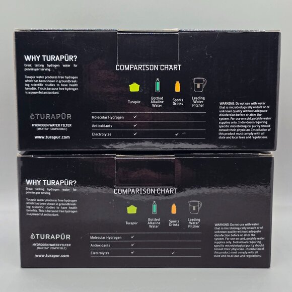 Lot of 2 Boxes (9 Filters) Turapur Hydrogen Water Filter Maxtra Compatible - Picture 5 of 7